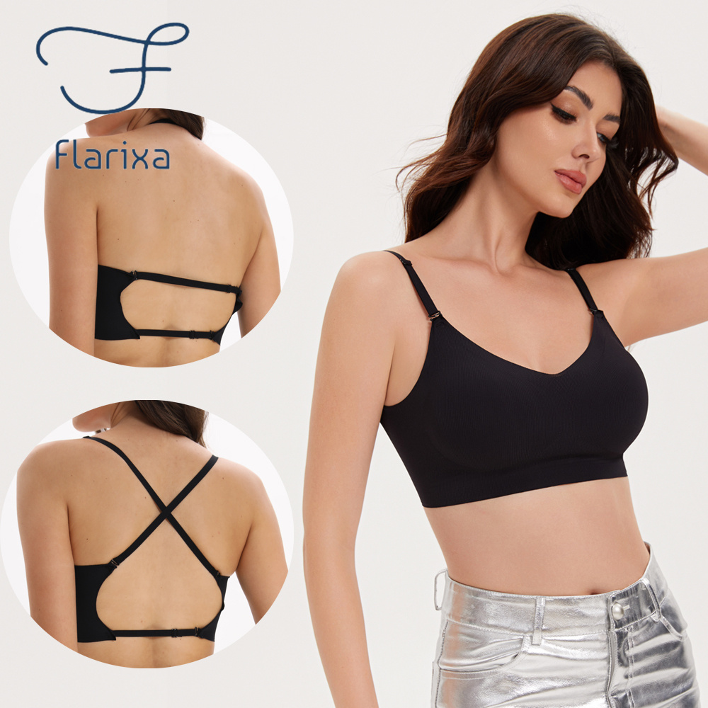 Convertible Bra Multiway - Flarixa Seamless Low Back Bra Support