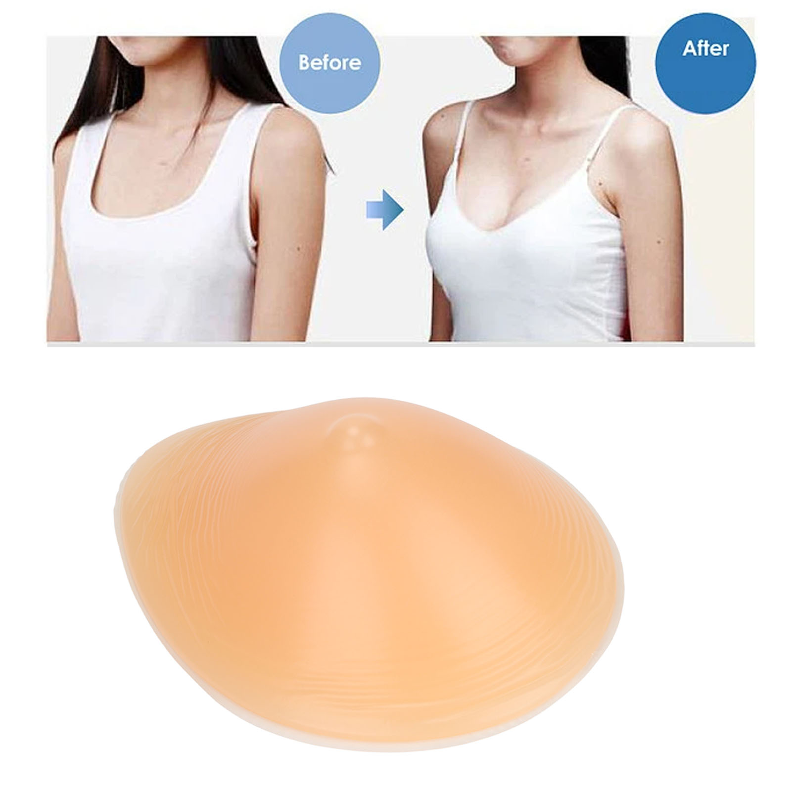 Mastectomy Bra Pocket - 5.3Oz Silicone Bra Insert Drop Shape