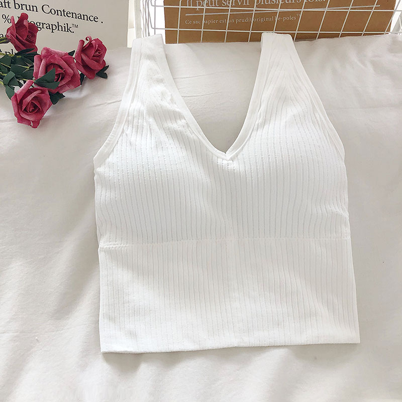 Women's Tank Crop Tops Female  - T Shirt Bra Seamless review and price