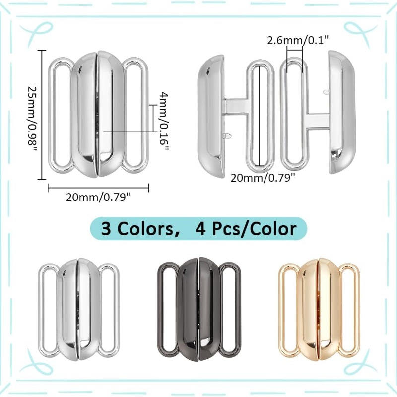 12 Sets 3 Colors Front Closing - Nursing Bra Clip review and price