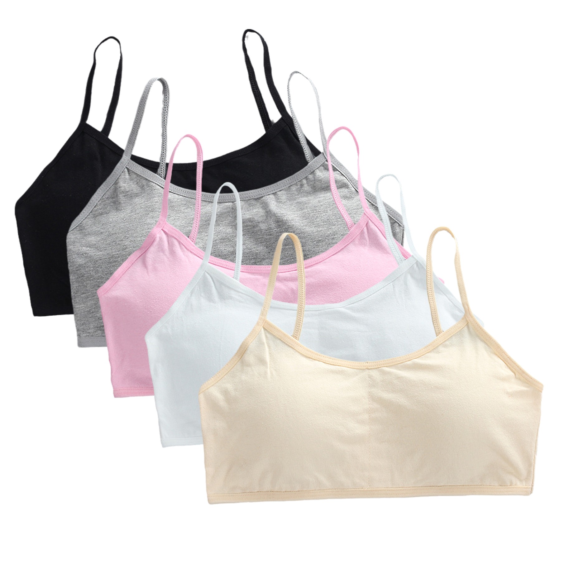 5pcs Teenage Girls Cotton Trai - Cotton Bra Everyday review and price