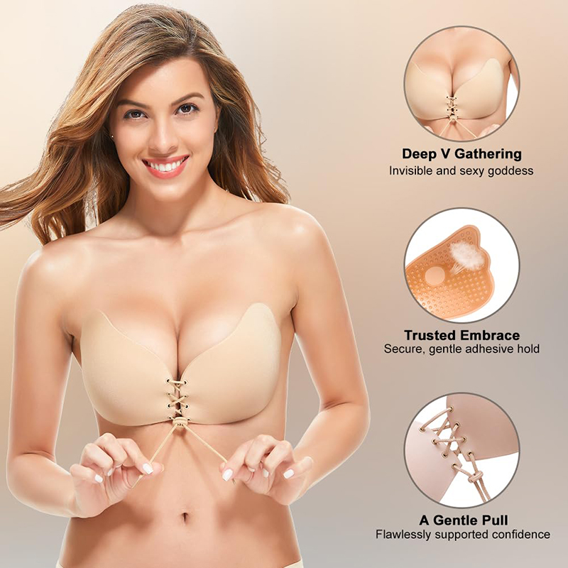 1/2 Pairs Women Summer Backles - Backless Bra Sticky review and price