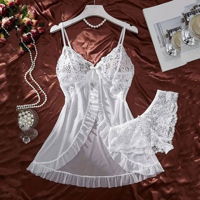 Soft Sheer Nighty Pajamas Hots - Sheer Mesh Bra review and price