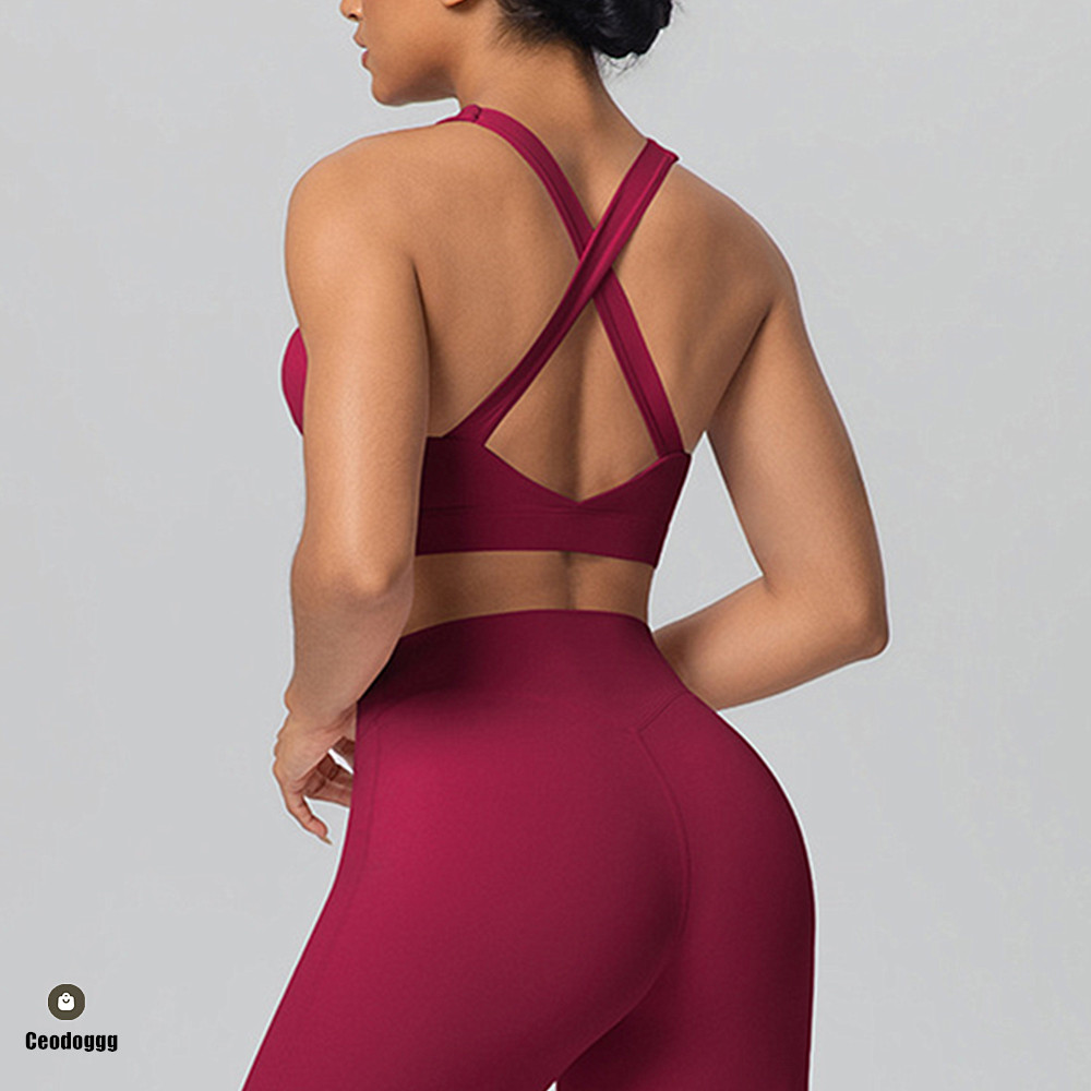 Pad Cross Shoulder Strap Yoga  - Sports Bra Racerback review and price